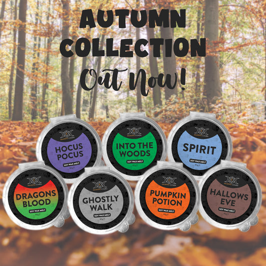 Unveiling Magic in the Air: 7 Enchanting Wax Melt Scents by Majestic Coven for an Enigmatic Autumn and Halloween