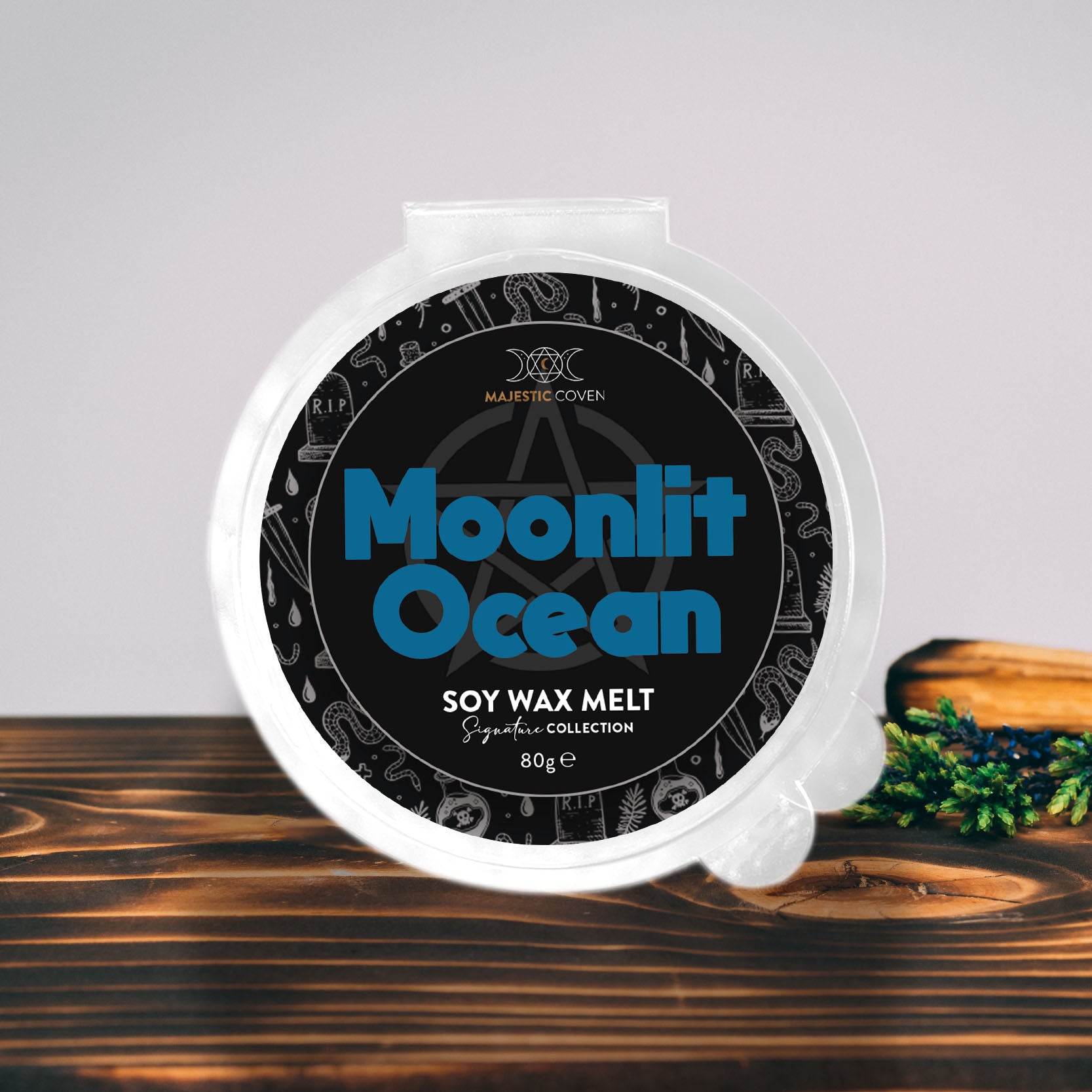 Moonlit Ocean - Soy Wax Melt 80g Segment Pot Majestic Coven