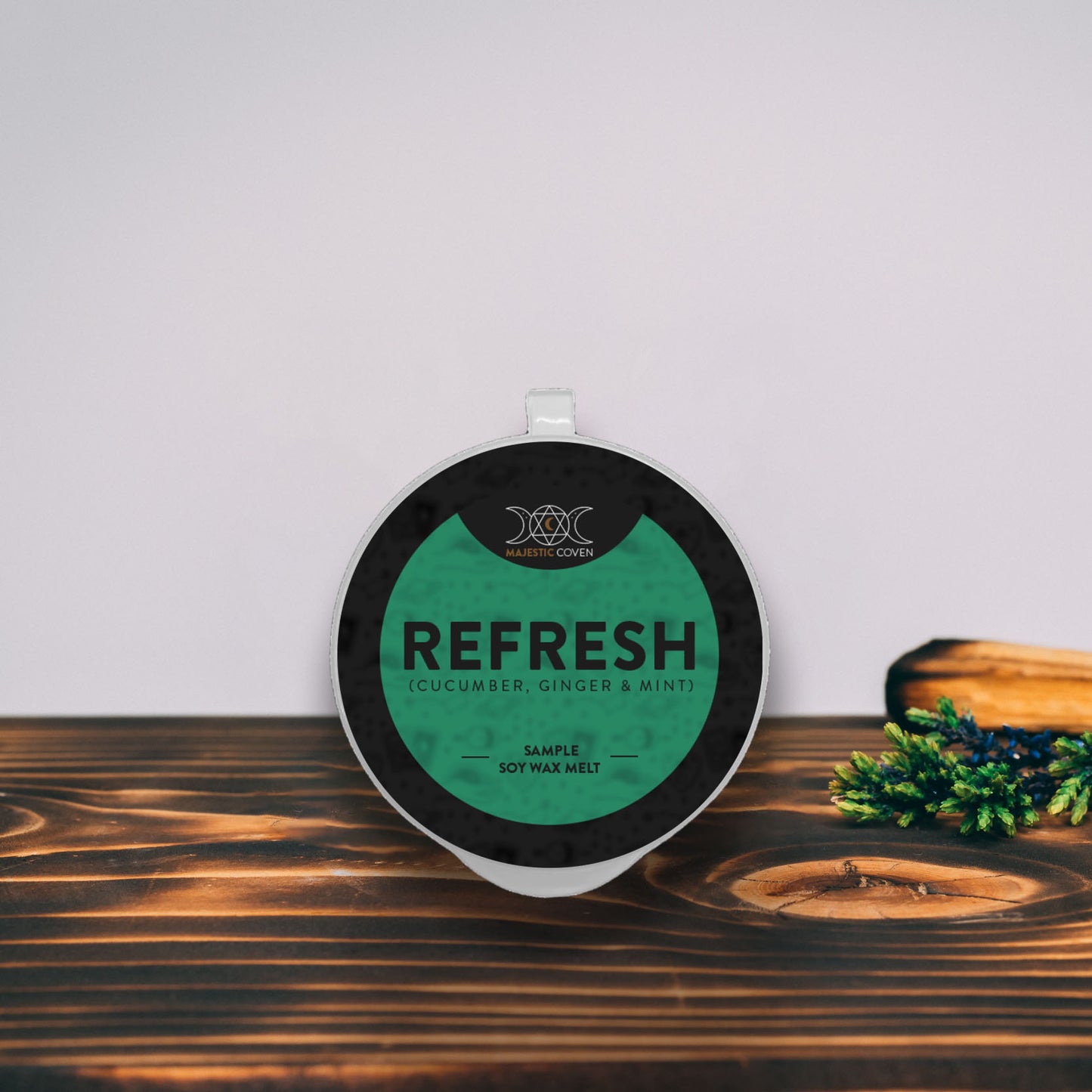 Refresh - Cucumber, Ginger & Mint - Soy Wax Melt 20g Sample Pot Majestic Coven