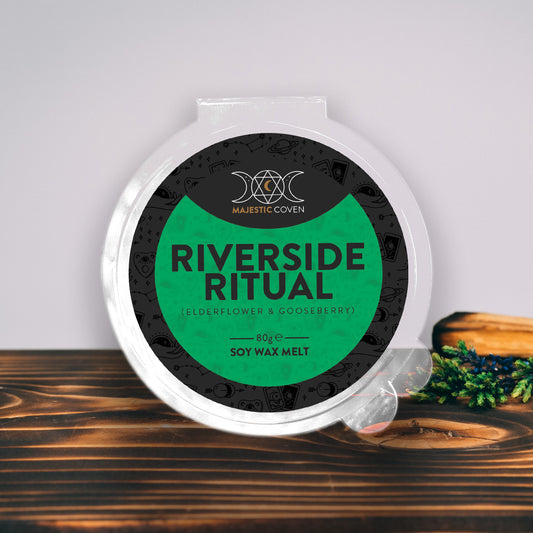 Riverside Ritual (Elderflower & Gooseberry) - Soy Wax Melt 80g Segment Pot Majestic Coven