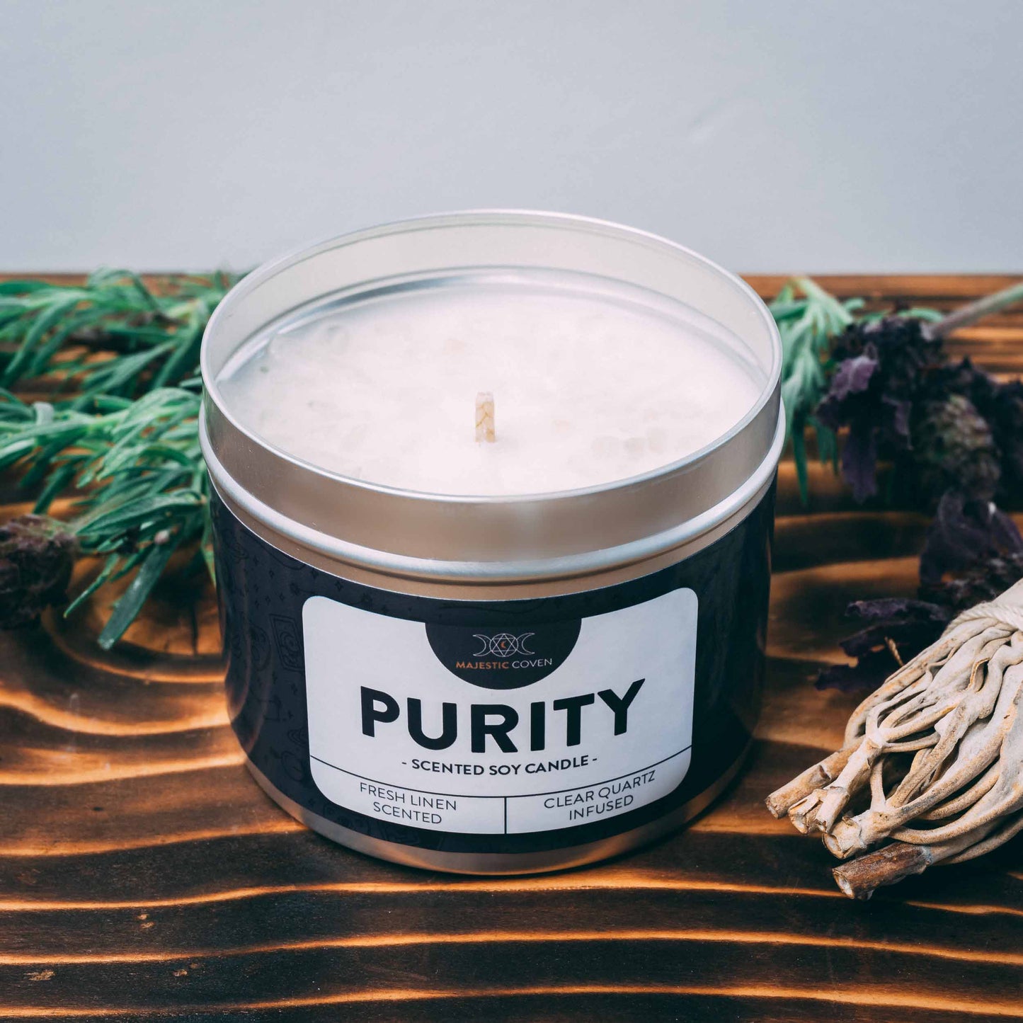 Purity - Clear Quartz Infused Crystal Soy Candle