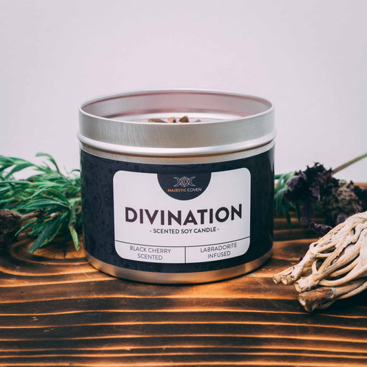 Divination - Labradorite Infused Crystal Soy Candle