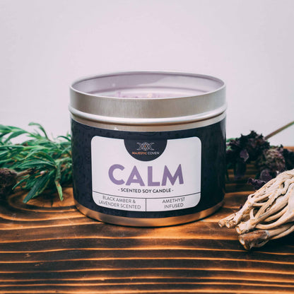 Calm - Amethyst Infused Crystal Soy Candle