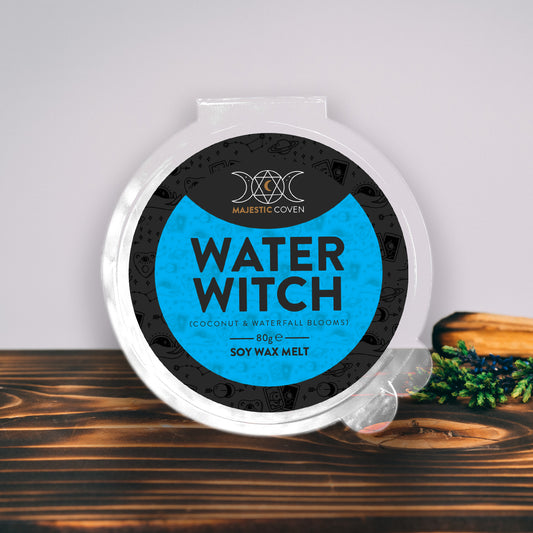 Water Witch - Coconut & Waterfall Blooms - Soy Wax Melt 80g Segment Pot Majestic Coven